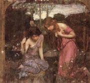 John William Waterhouse Study for Nymphs finding the Head of Orpheus china oil painting artist